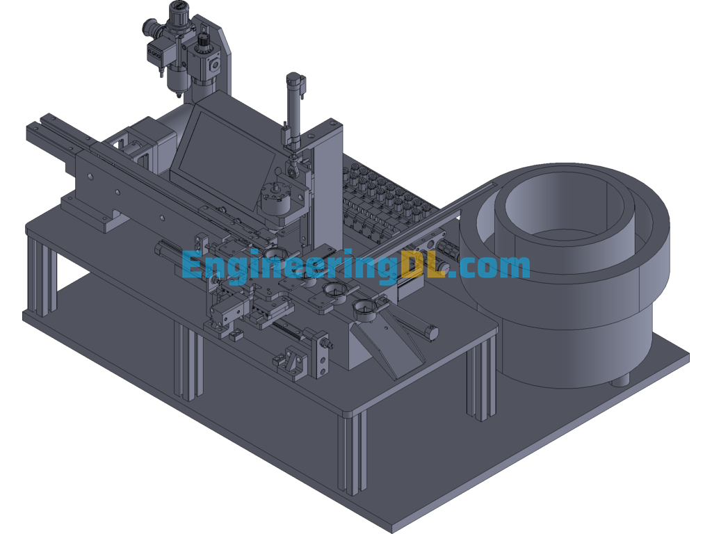 Semi-Automatic Machine For Assembling Face Cover Assembly And Bottom Shell (CreoProE) Free Download