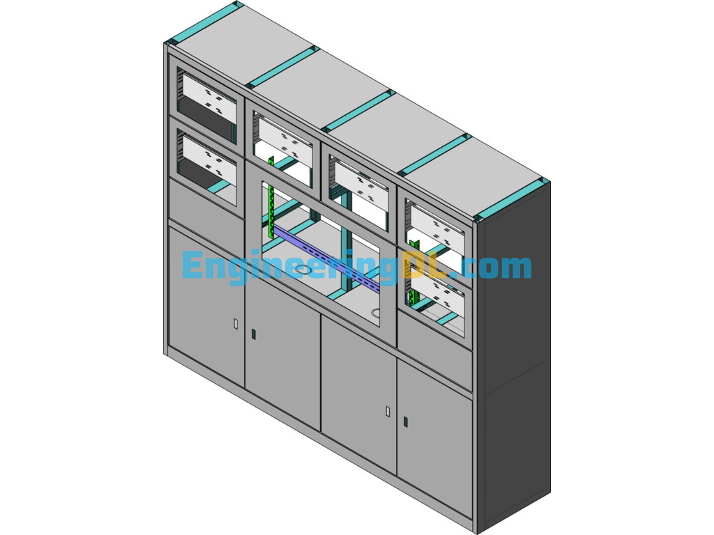 Masked Electric Wall SolidWorks, 3D Exported Free Download