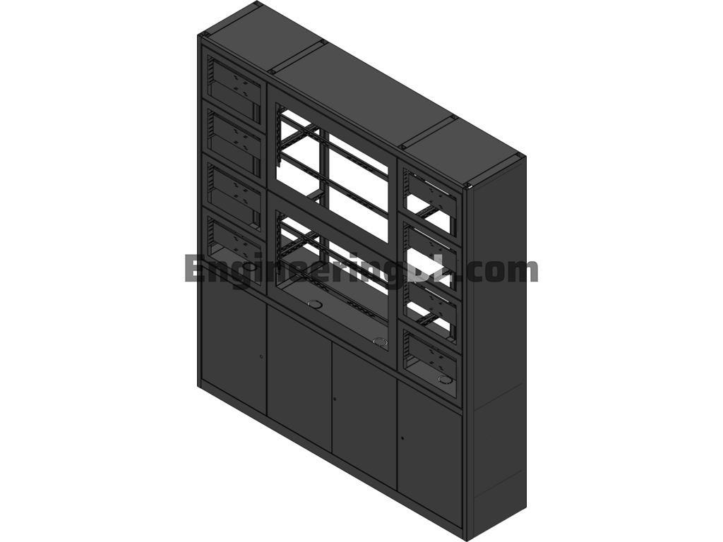 Masked Electric Wall SolidWorks, 3D Exported Free Download