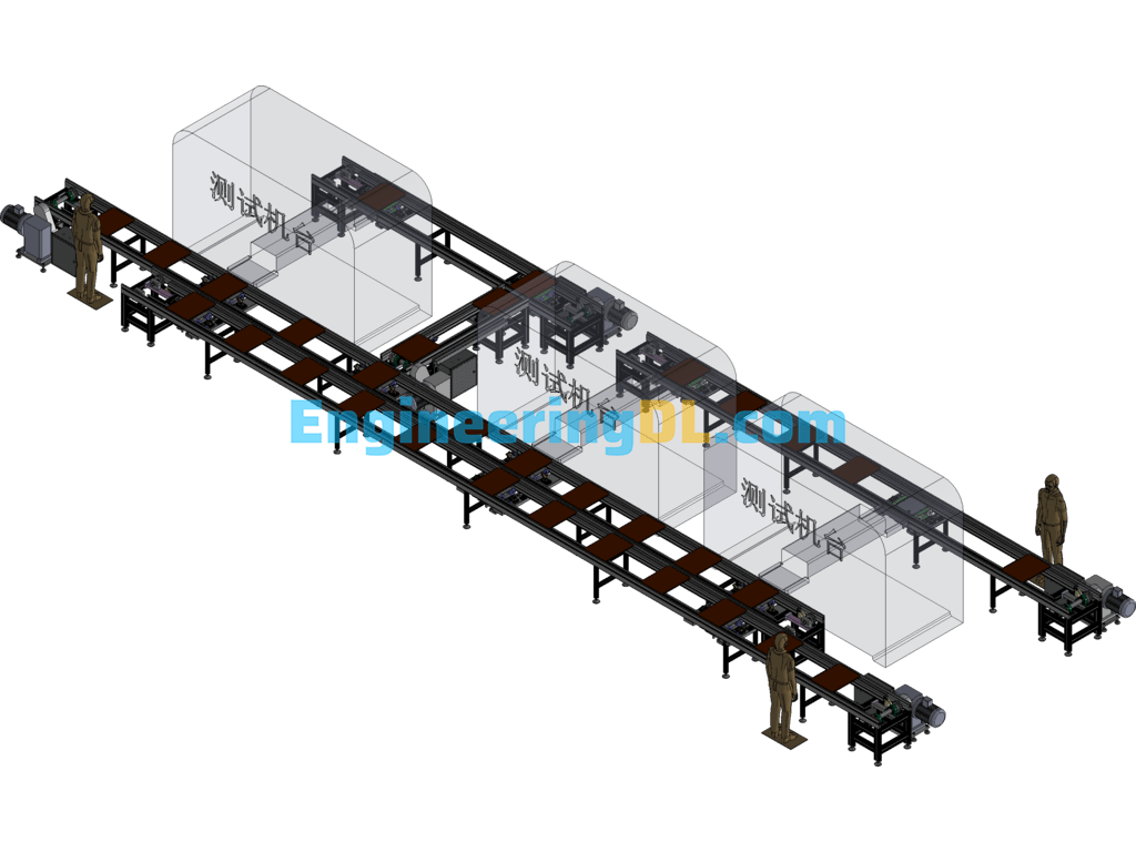 Automatic Loading And Unloading Multiplier Cycle Line For Jacking And Panning 3D Exported Free Download