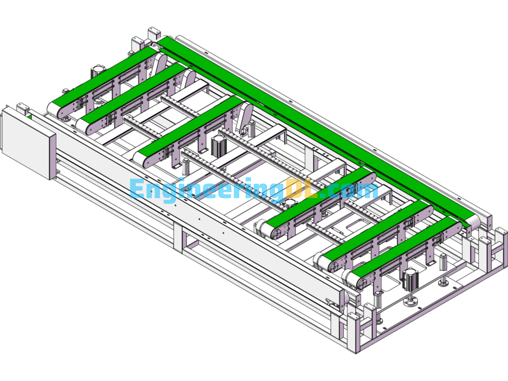 Jacking Conveyor Line SolidWorks, 3D Exported Free Download