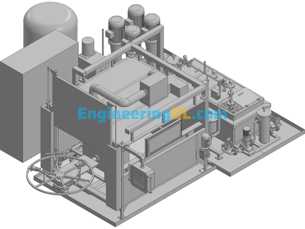 Aircraft Engine Turbofan Cleaning Machine 3D Exported Free Download