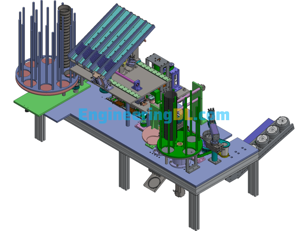 Flywheel Automatic Assembly Machine 3D Exported Free Download