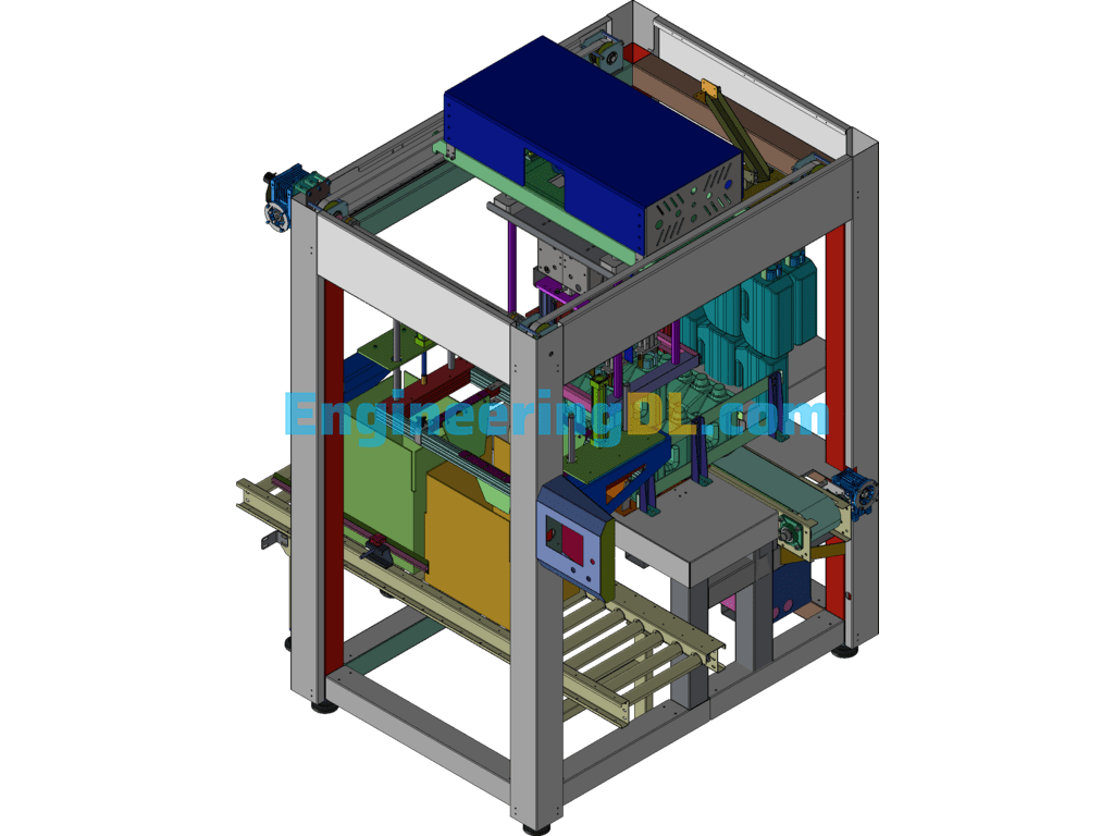 Beverage Carton Packing Machine 3D Exported Free Download