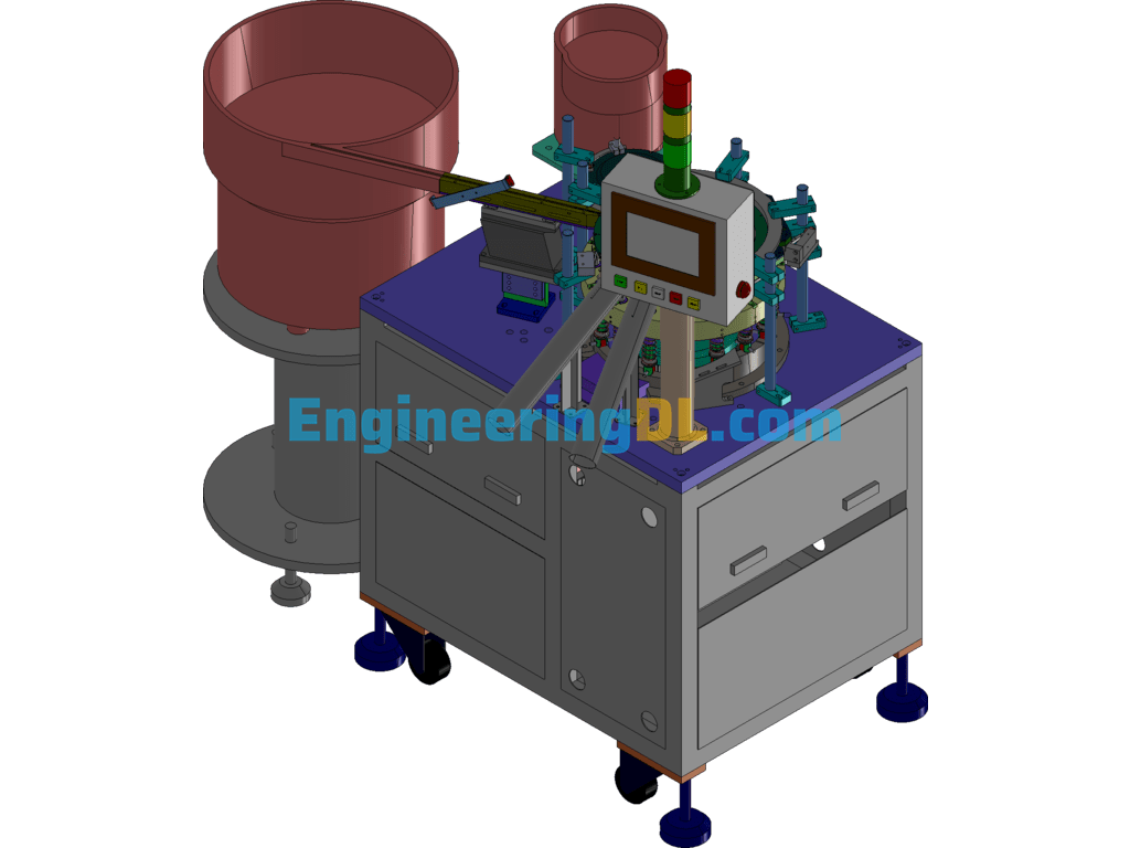 Perfume Nozzle Pump Core Seal Assembly Machine SolidWorks, 3D Exported Free Download