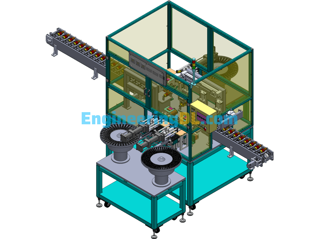 Motor Rotor Pressing Bearing-Pressing Gear Automatic Press-In Assembly Machine,Precision Motor Bearing Gear Rotor Press-In Assembly Machine SolidWorks, 3D Exported Free Download
