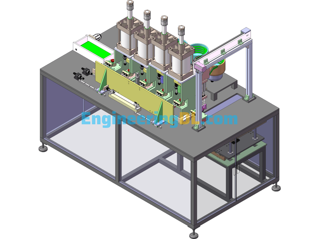 Motor Rotor Assembly Beer Press Equipment SolidWorks, 3D Exported Free Download