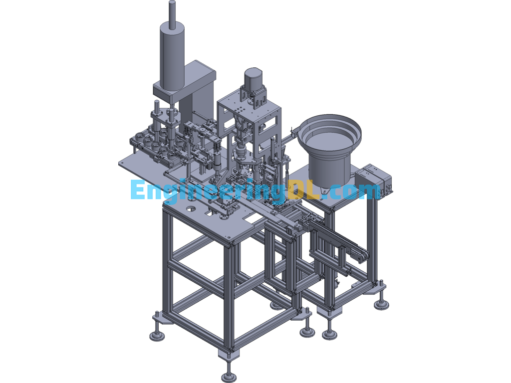 Motor Gear Press-In Machine 3D Exported Free Download
