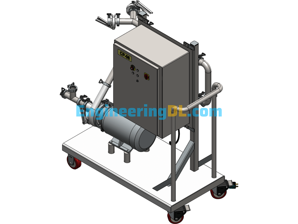 High-Pressure Cleaning Truck 3D Model SolidWorks, 3D Exported Free Download