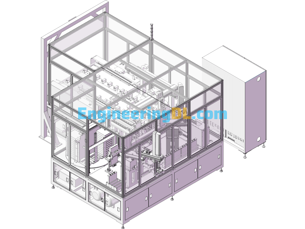 High Efficiency Large Power Battery Into The Shell Machine (Non-Standard Assembly Machine) SolidWorks Free Download