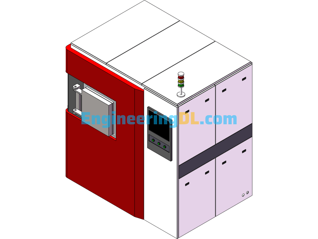 High Temperature Atmosphere Furnace SolidWorks, 3D Exported Free Download