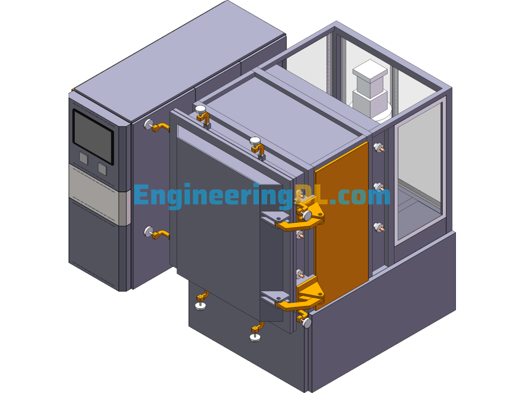 High Vacuum Oven SolidWorks, 3D Exported Free Download