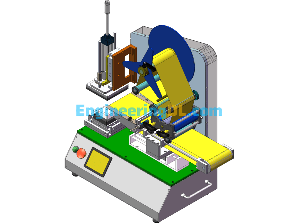 High Precision Automatic Labeling Machine SolidWorks Free Download