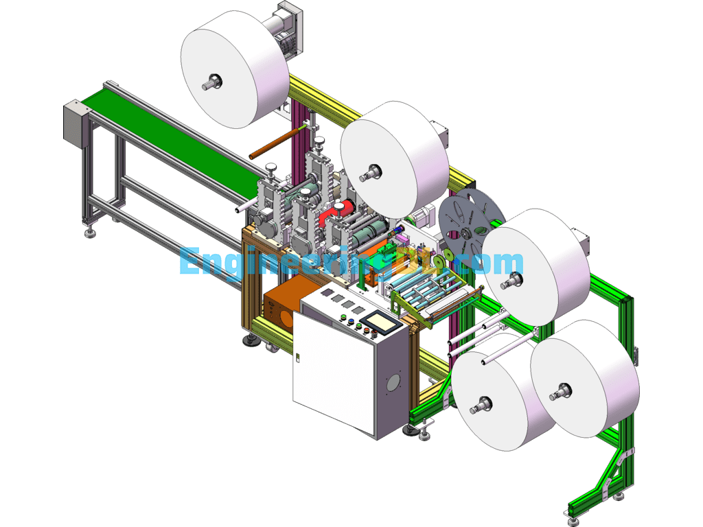 High Speed N95 Full Servo Beater 3D + Engineering Drawings + BOM List 120 Pieces-Min N95 Mask Machine SolidWorks, 3D Exported Free Download