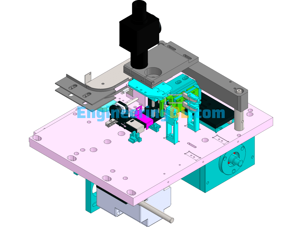 High-Speed Cam Beam Splitting Mechanism SolidWorks, 3D Exported Free Download