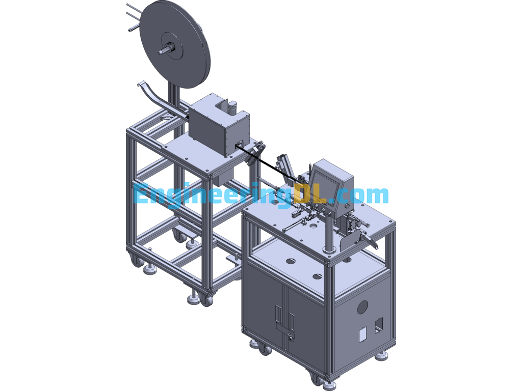 High-Speed Bending And Pin Inspection Machine SolidWorks, 3D Exported Free Download