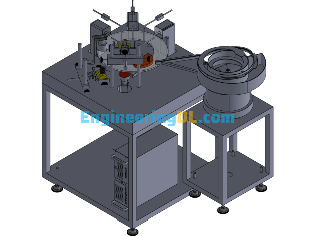 High-Speed Camera Inspection Machine SolidWorks, 3D Exported Free Download