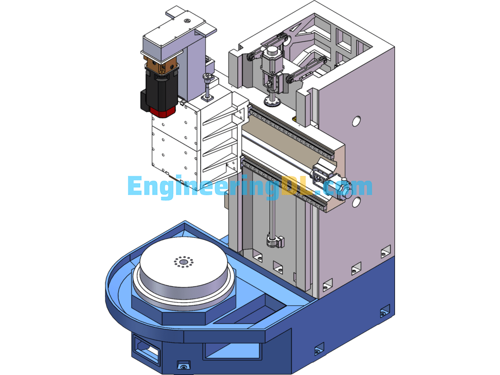 High-Speed Vertical Turning And Milling Center SolidWorks, 3D Exported Free Download