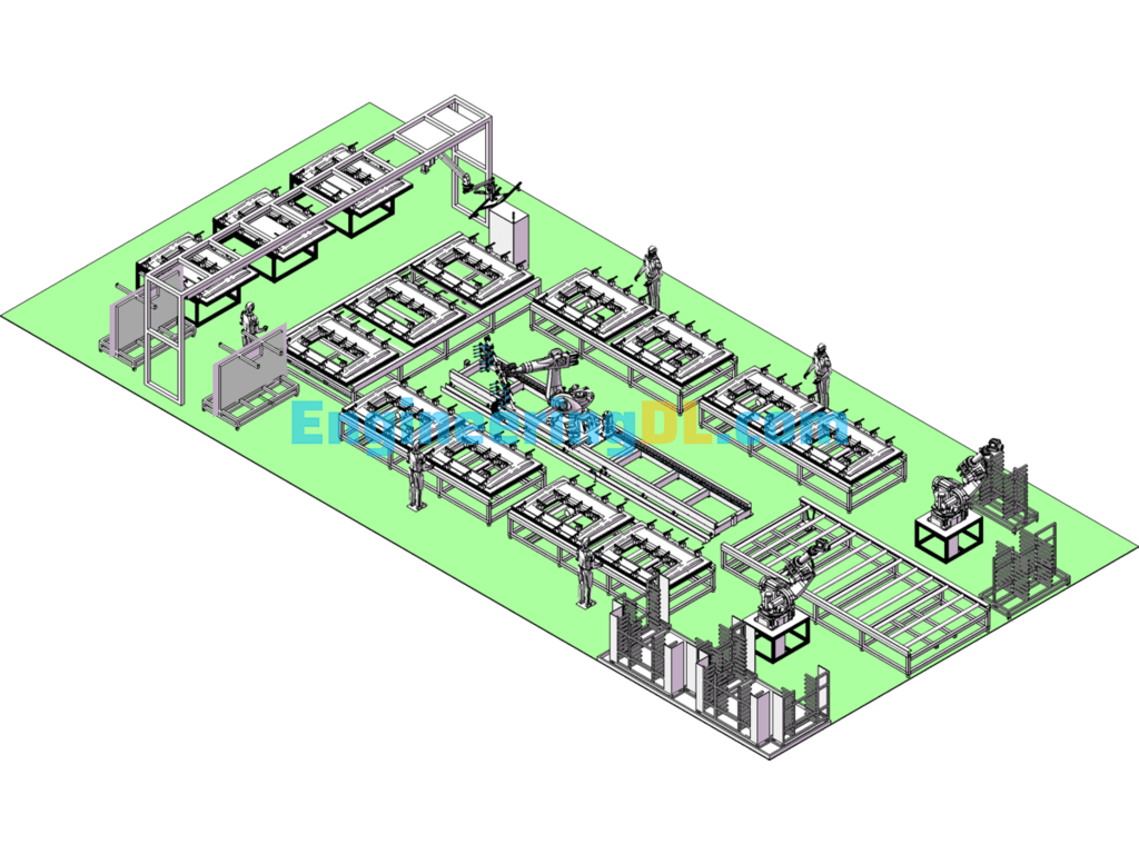 High-Speed Railway Door Production And Assembly Line SolidWorks Free Download