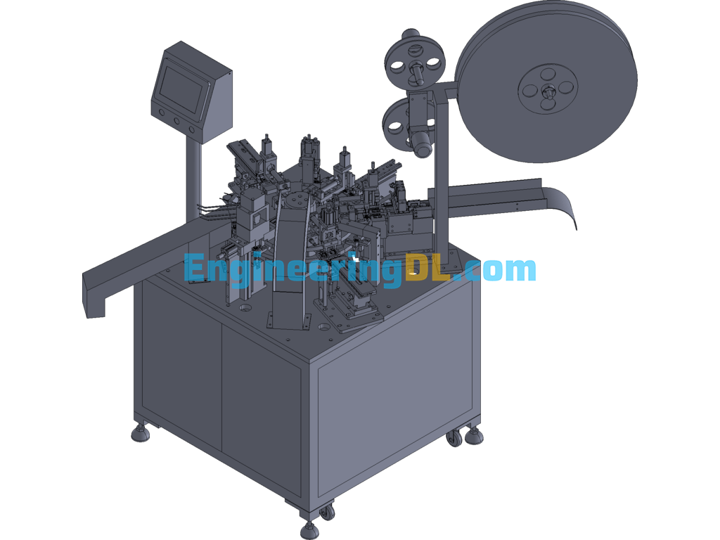 Mouse Encoder Automatic Assembly Machine 3D Exported Free Download