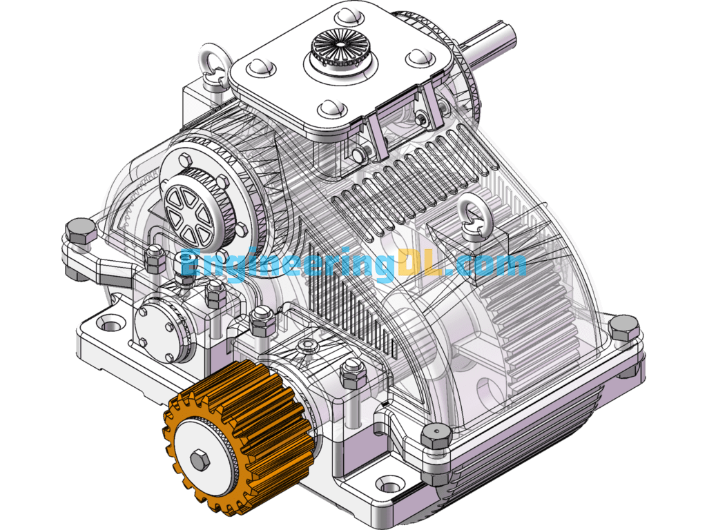 Gear Reducer 3D Model (SolidWorks, UGNX), Catia, 3D Exported Free Download