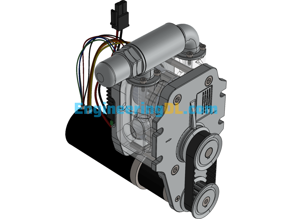Gear Pump Model SolidWorks, 3D Exported Free Download