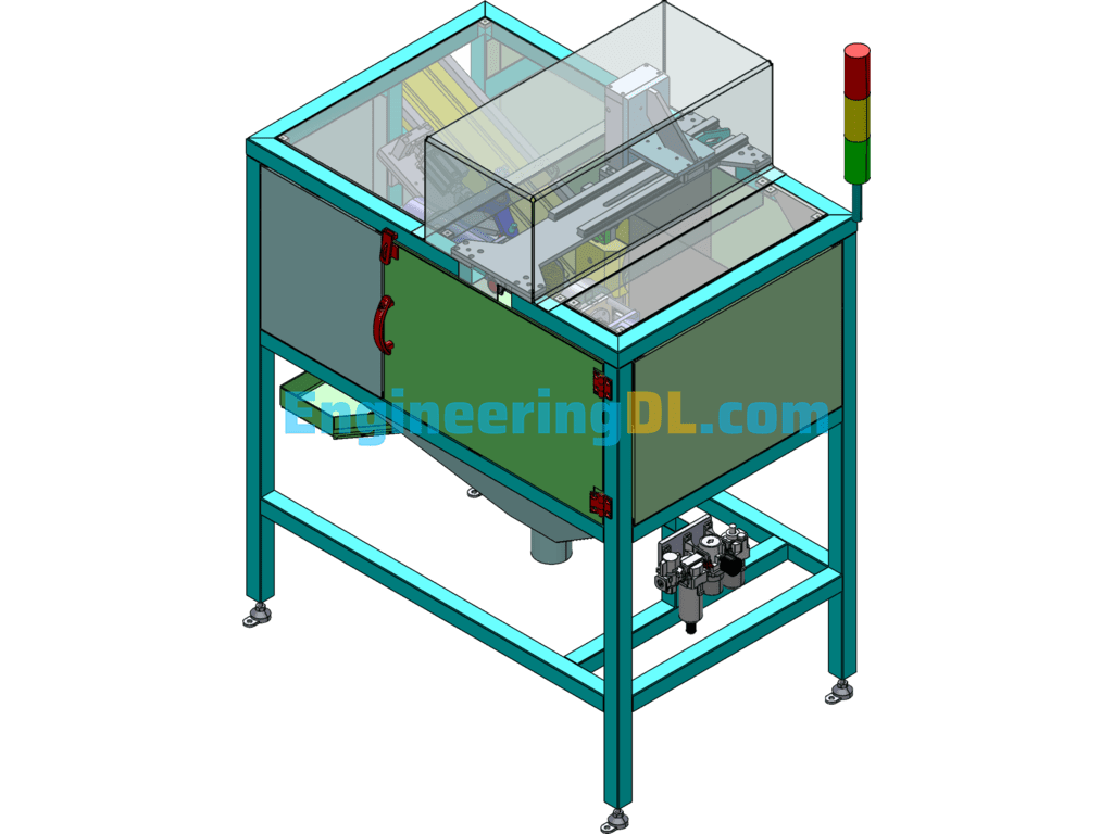 Gear Cleaning Machine Design Model SolidWorks Free Download