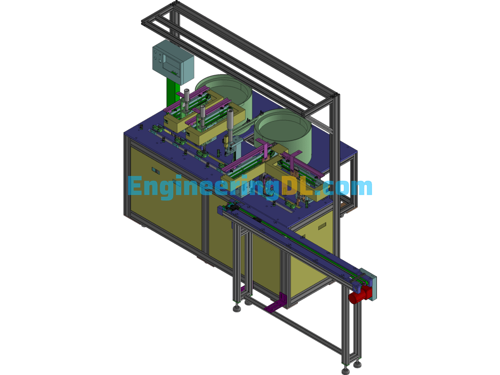 Gear Assembly Line 3D Exported Free Download
