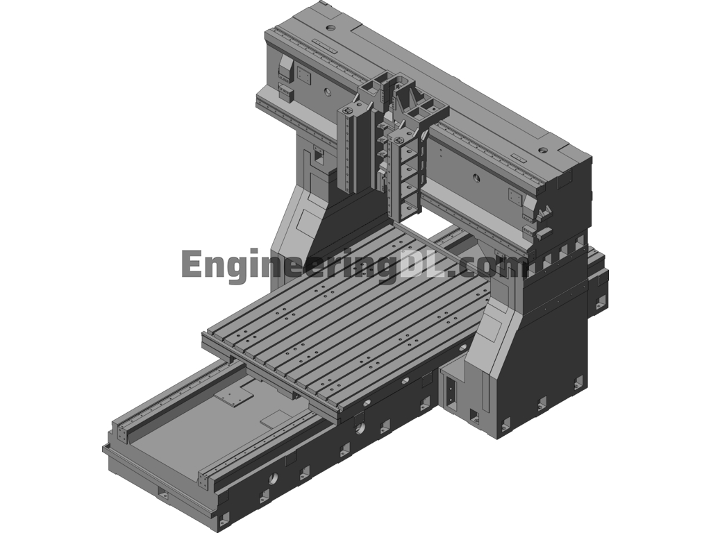 Double Column Machining Center SolidWorks Free Download