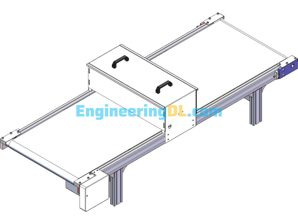 LED UV Curing Machine Solidworks Full Set Of 3D Drawings (Aluminum Profile Frame)) SolidWorks Free Download