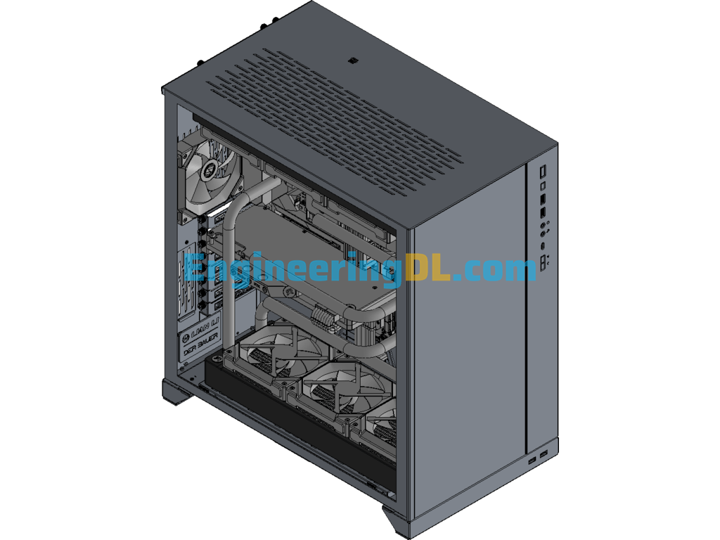 Large Industrial Computer Mainframe Design 3D Exported Free Download