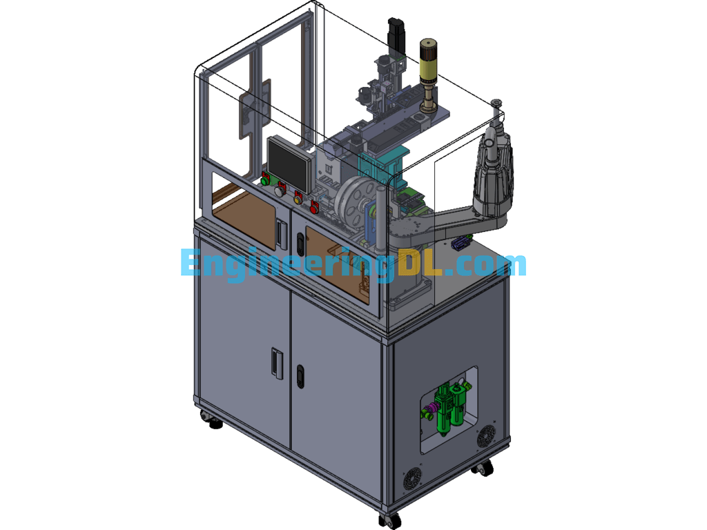 Assembly Machine For Mounting Plugs On Tube Parts SolidWorks Free Download