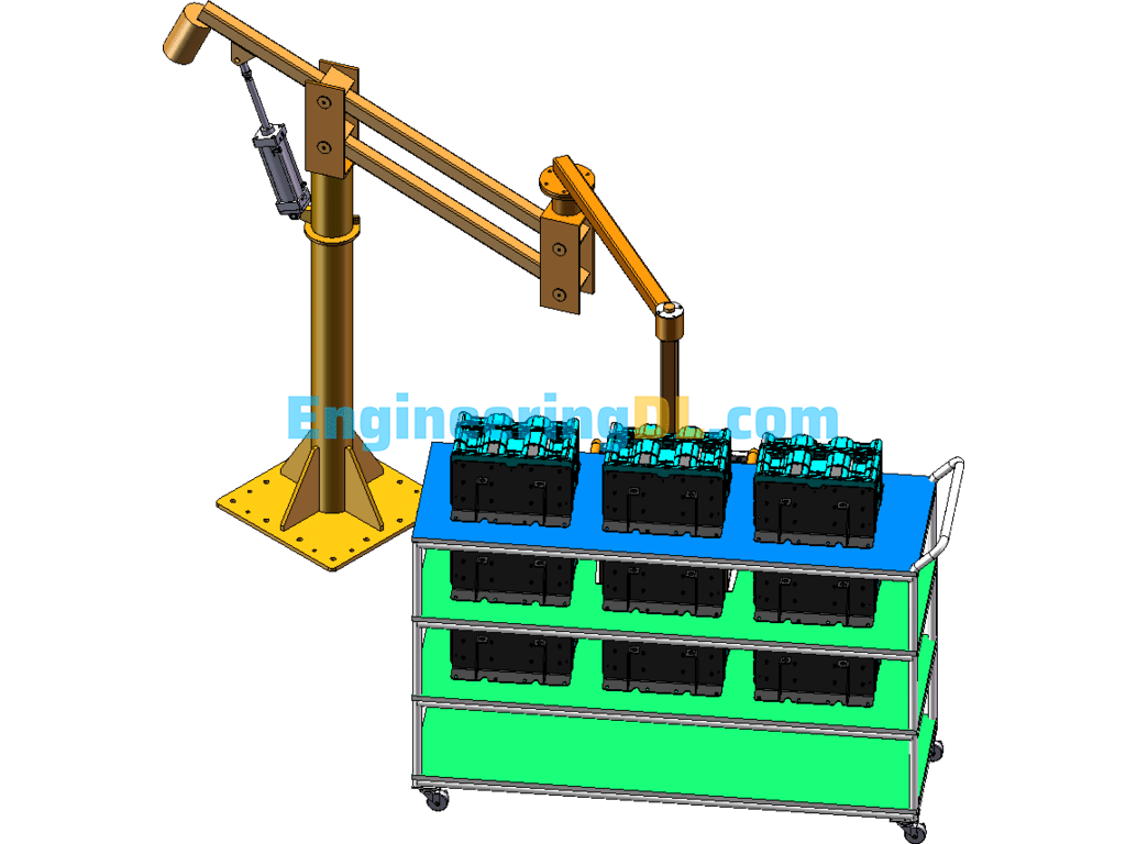 Labeling And Locking Equipment 3D Exported Free Download