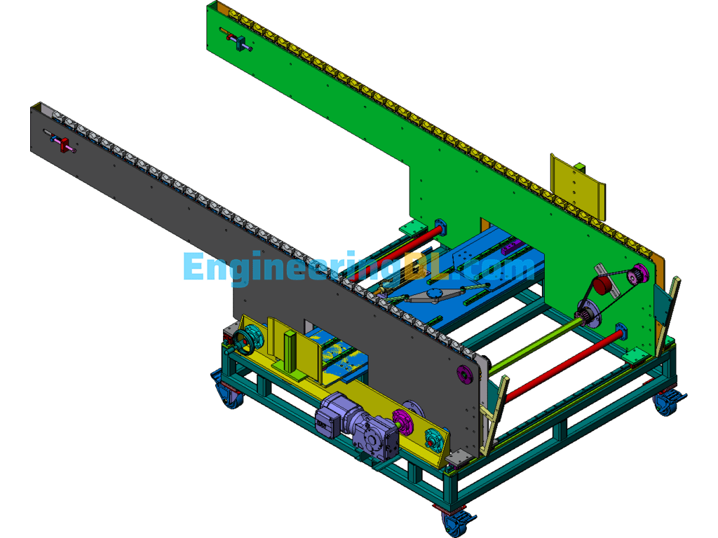 Automatic Width Adjustable Assembly Line 3D Exported Free Download