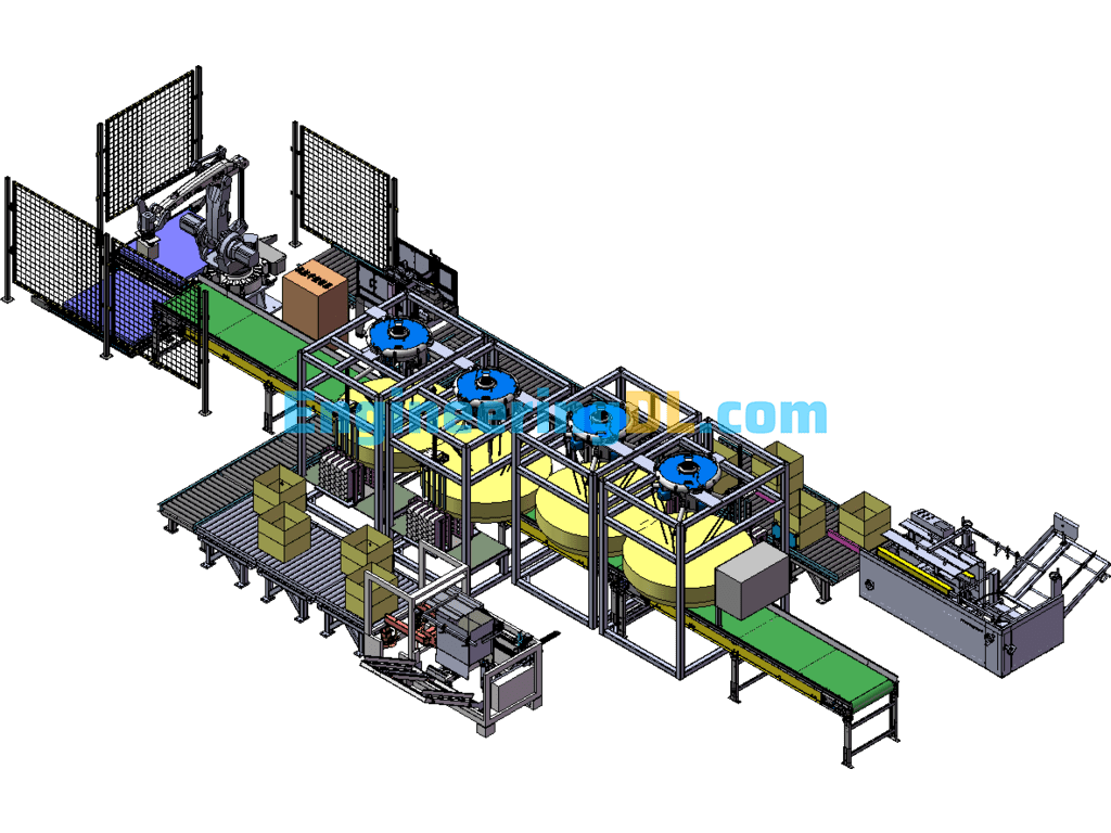 Lock Cylinder Automatic Assembly Lineup Machine 3D Exported Free Download