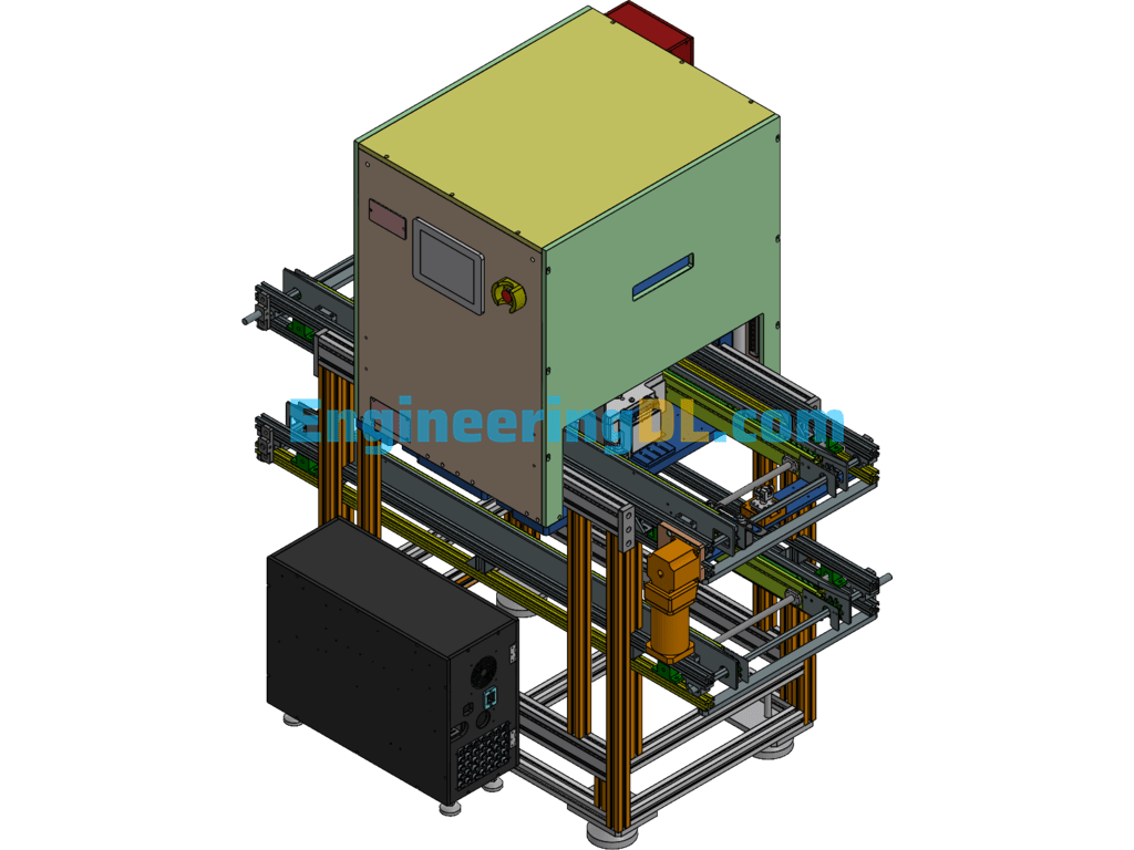 Skid-Mounted Two-Stage Low-Pressure Reverse Osmosis System 3D Exported Free Download