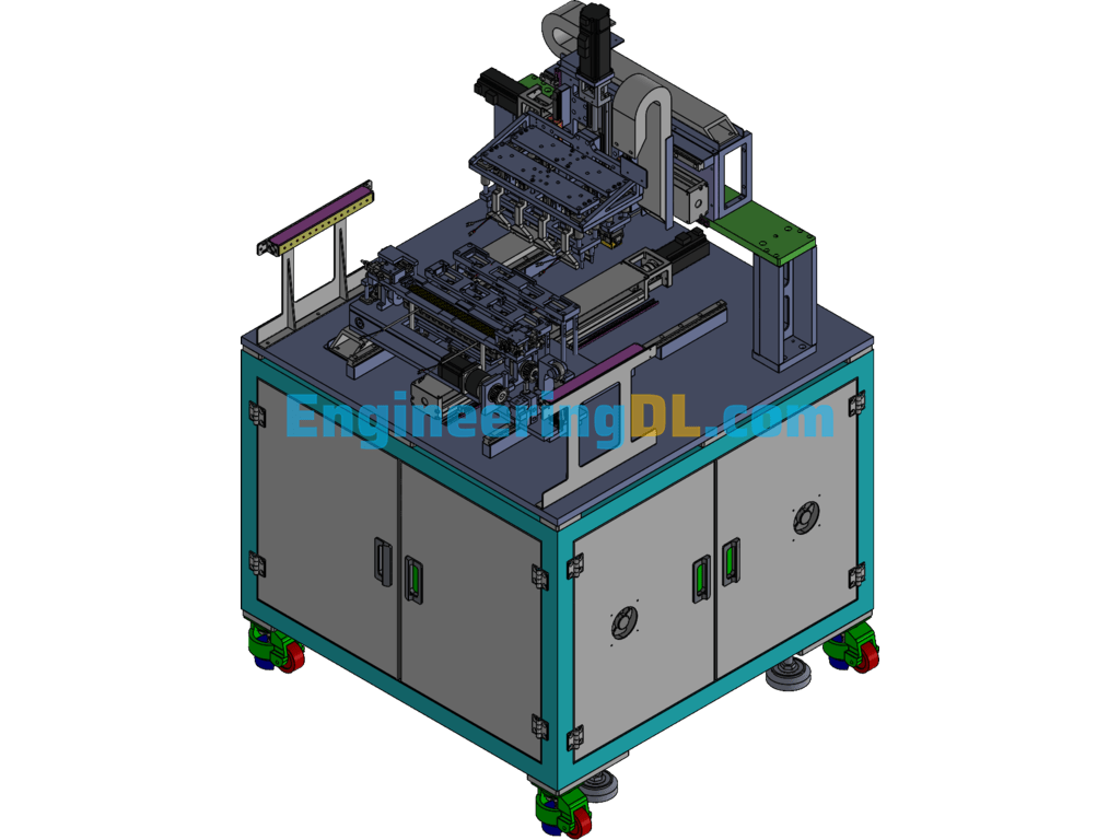 Cell Phone Fingerprint Module Assembly Equipment 3D Exported Free Download
