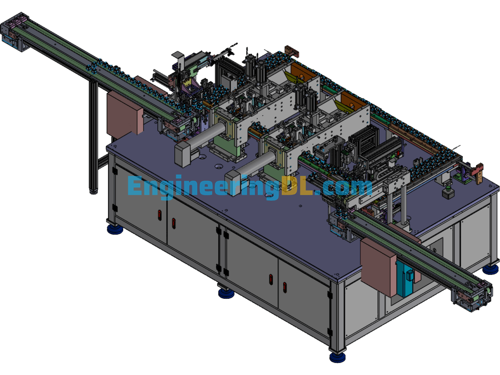 Sunroof Assembly Line PA130 (Glass Curing Conveyor Line) SolidWorks Free Download