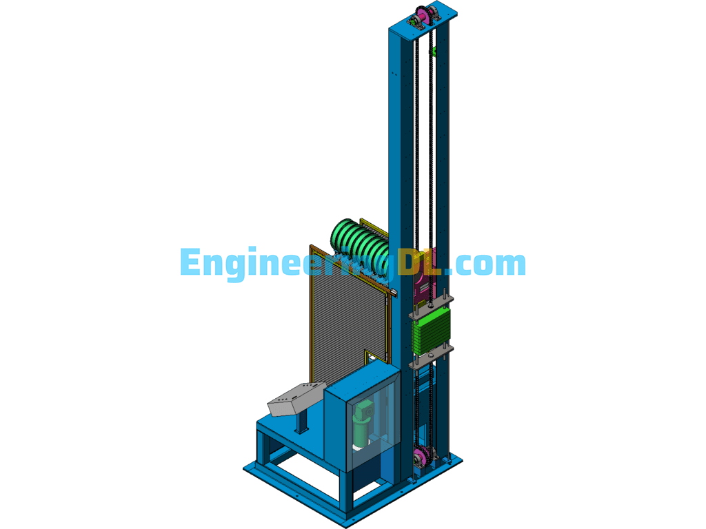 10T Servo Electric Cylinder Press Fitting Machine 3D Exported Free Download
