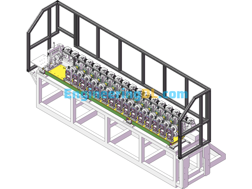A5 Door Strip Precision Cutting Machine SolidWorks Free Download