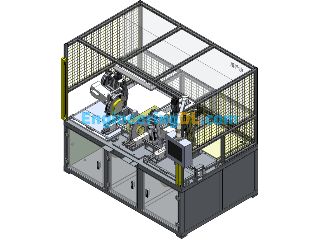 Semi-Automatic Assembly Line SolidWorks Free Download