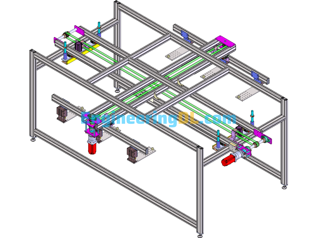 Automatic Double-Station Cutting Machine SolidWorks Free Download