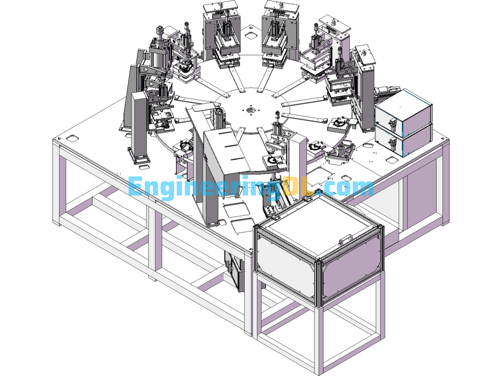 Lifting And Retractable Conveyor Belt Mechanism SolidWorks Free Download