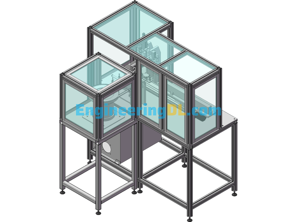 Air Shower + RF + Scan (Single Box) SolidWorks Free Download
