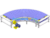 90 Degrees P=38.1 Turning Slat Chain Conveyor SolidWorks, AutoCAD