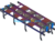 Double Row Upper And Lower Multiplier Chain Line SolidWorks, 3D Exported