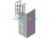 Square Tube Climbing Ladder Schematic SolidWorks