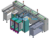 General Diagram Of Automatic Production Line Equipment For Electronic Products SolidWorks, AutoCAD